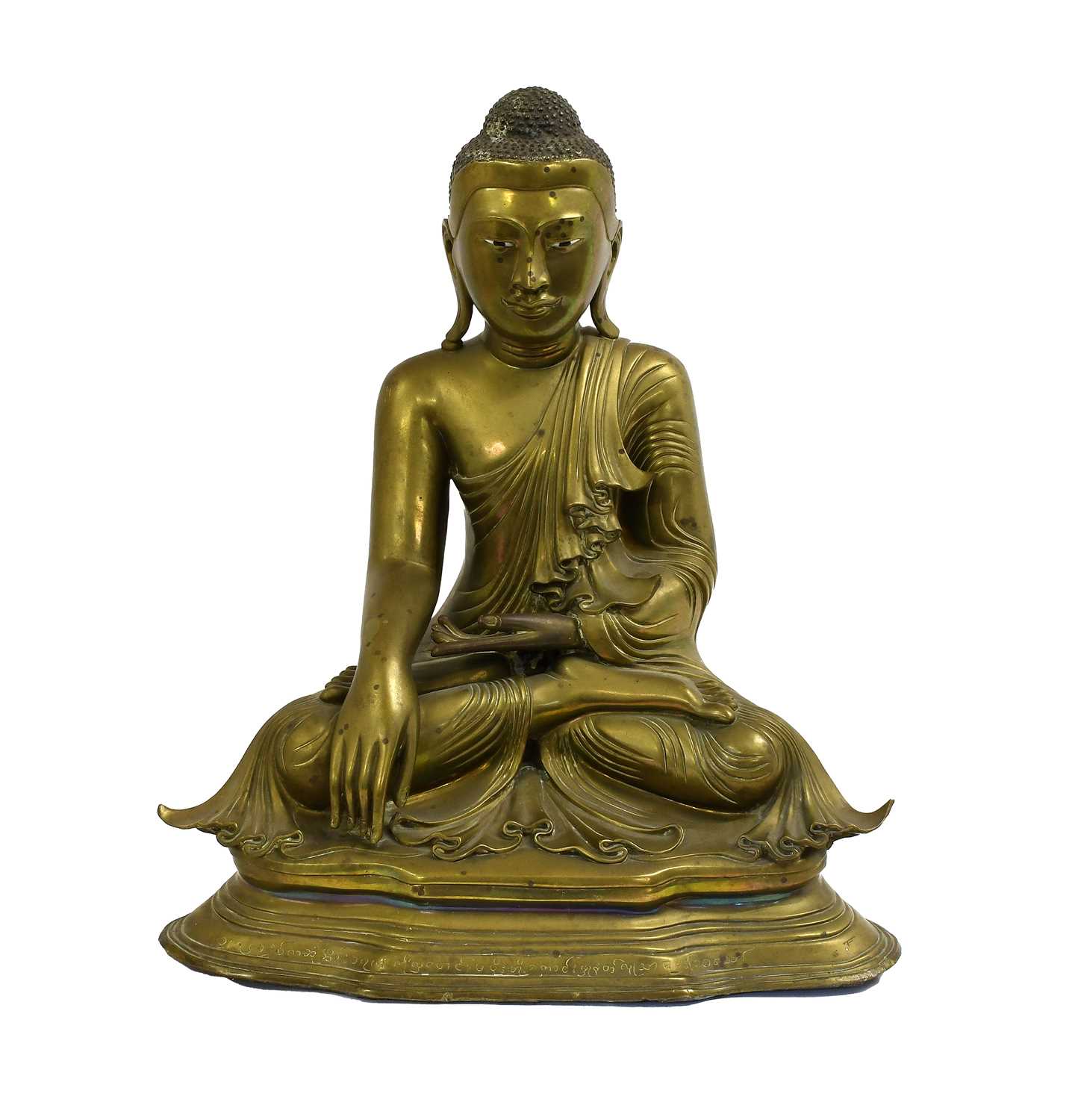 Lot 82 - A Malaysian Bronze Figure of a Seated Buddha,...