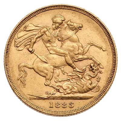 Lot 64 - Victoria, Sovereign 1883M, Melbourne Mint,...