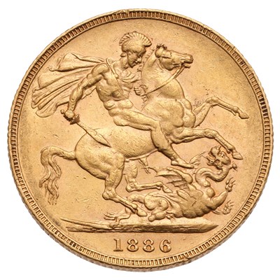 Lot 72 - Victoria, Sovereign 1886M, Melbourne Mint, St....