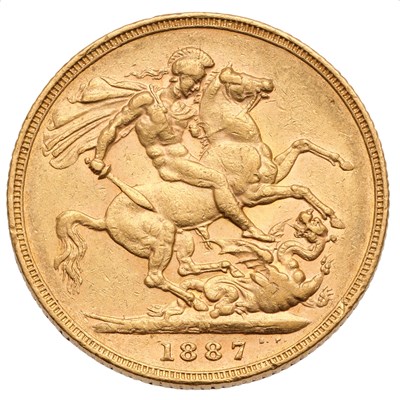 Lot 80 - Victoria, Sovereign 1887M, Melbourne Mint,...