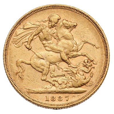 Lot 81 - Victoria, Sovereign 1887M, Melbourne Mint,...