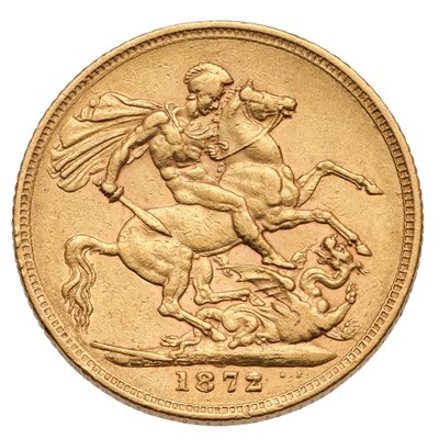 Lot 49 - Victoria, Sovereign 1872, St. George and the...