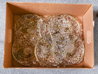 Lot 237 - A Set of Six Gilt Metal and Cut Glass Bag...