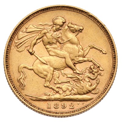 Lot 94 - Victoria, Sovereign 1892, (Marsh 130, S.3866C),...