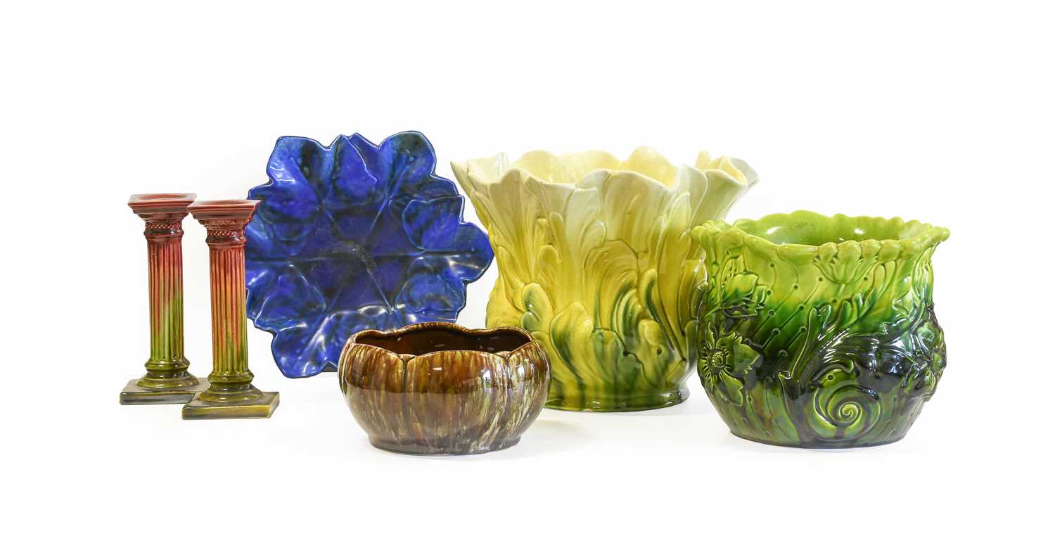 Lot 561 - An Ault Pottery Planter, moulded with flowers,...