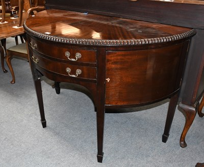 Lot 1282 - A 19th Century Mahogany Demi-Lune Serving...