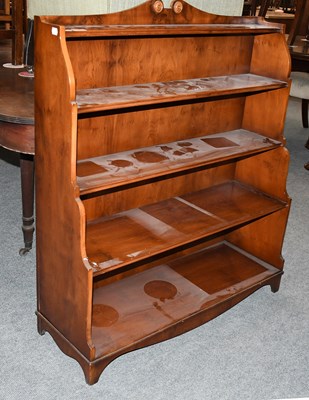 Lot 1292 - A Reproduction Yew Wood Four Tier Waterfall...