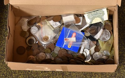 Lot 124 - Mixed British and World Coins; a large...
