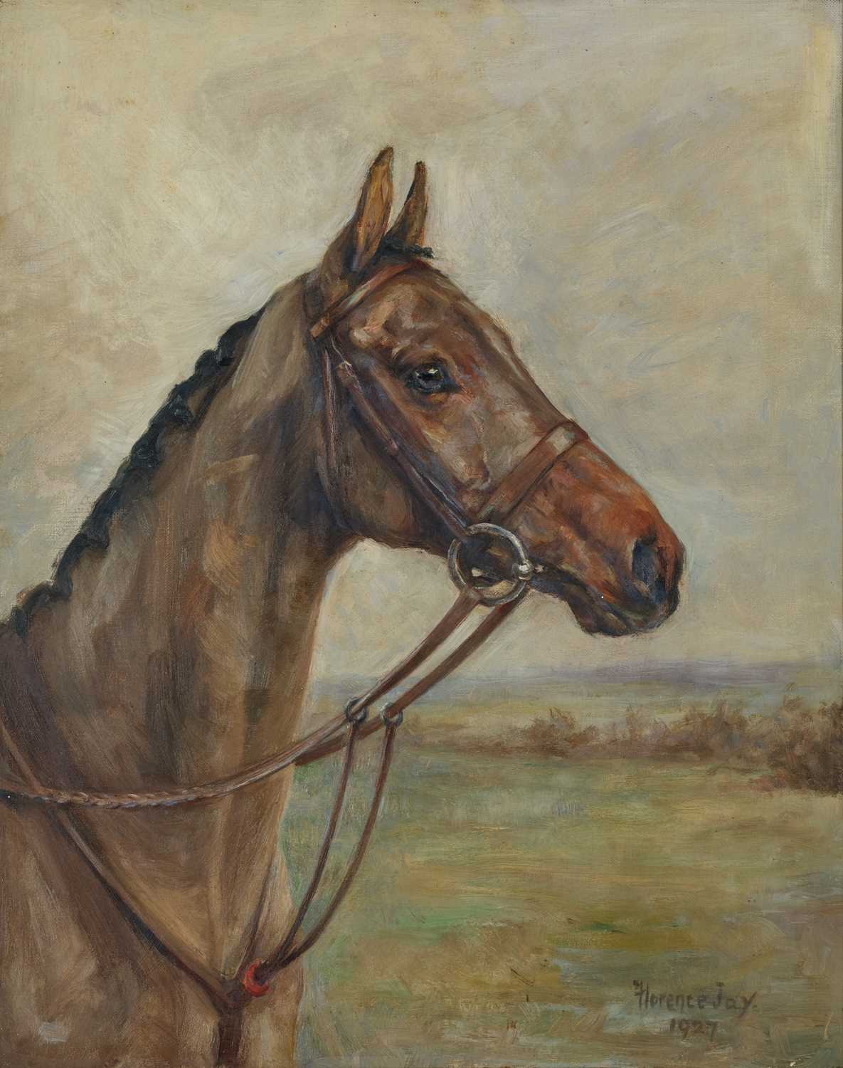 Lot 1044 - Florence Jay (fl.1905-1920) Head study of a...