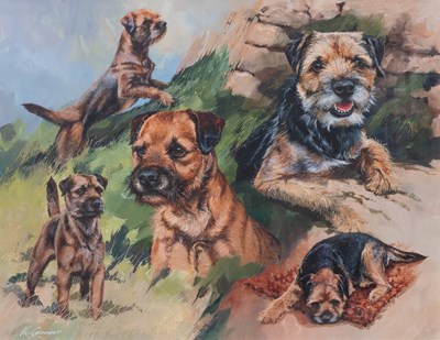 Lot 1179 - Vic Granger (20th Century) Border Terrier...