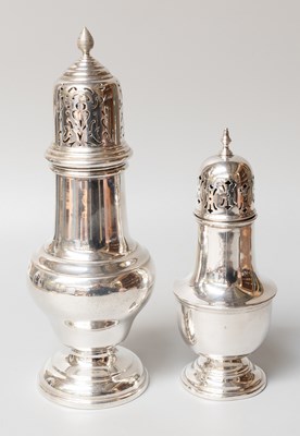Lot 101 - A George VI and an Elizabeth II Silver Caster,...
