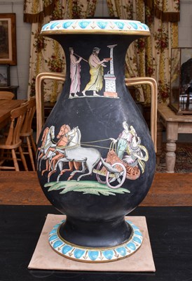 Lot 321 - A 19th Century Porcelain Twin Handled Vase,...