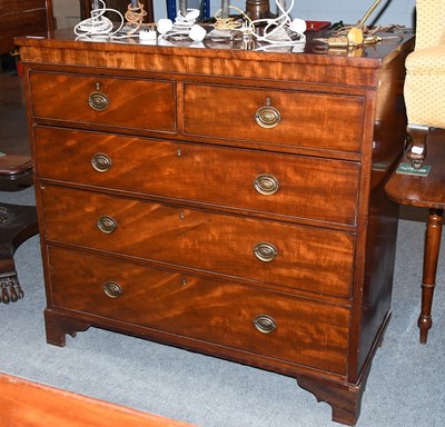 Lot 1247 - A Regency Mahogany Four Height Chest of...