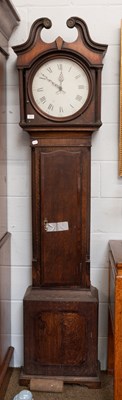 Lot 1312 - An Oak Thirty-Hour Painted Dial Longcase Clock,...