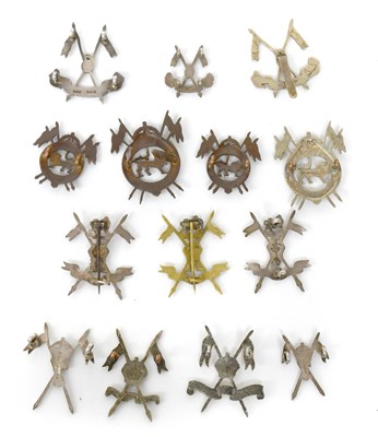 Lot 145 - Fourteen Indian Cavalry Cap/Collar Badges -...