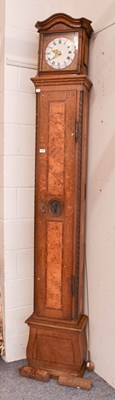Lot 1405 - A Continental Oak Longcase Thirty-Hour...