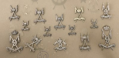 Lot 146 - A Collection of Fourteen Indian Army Badges to...