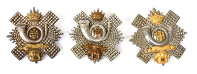 Lot 153 - Three Victorian Officer's Glengarry Badges to...