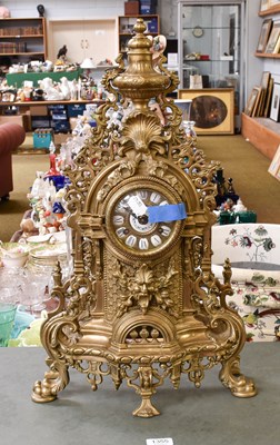 Lot 159 - A reproduction Gilt Metal Striking Mantle...