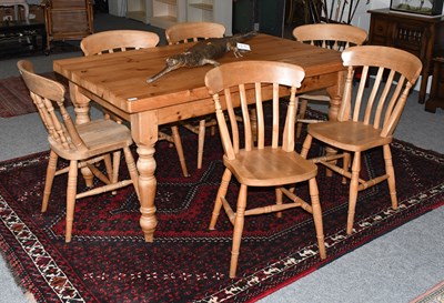 Lot 1337 - A Pine Kitchen Table, 152cm by 91cm by 76cm,...