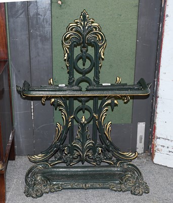 Lot 1227 - A Painted Cast Iron Stick Stand, in Victorian...