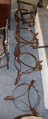 Lot 1318 - A Set of Four Cast Metal Tripod Garden Planter...