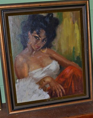 Lot 269 - * Masson (20th century) portrait of a Spanish lady, signed, oil on canvas, 59.5cm by 49.5cm