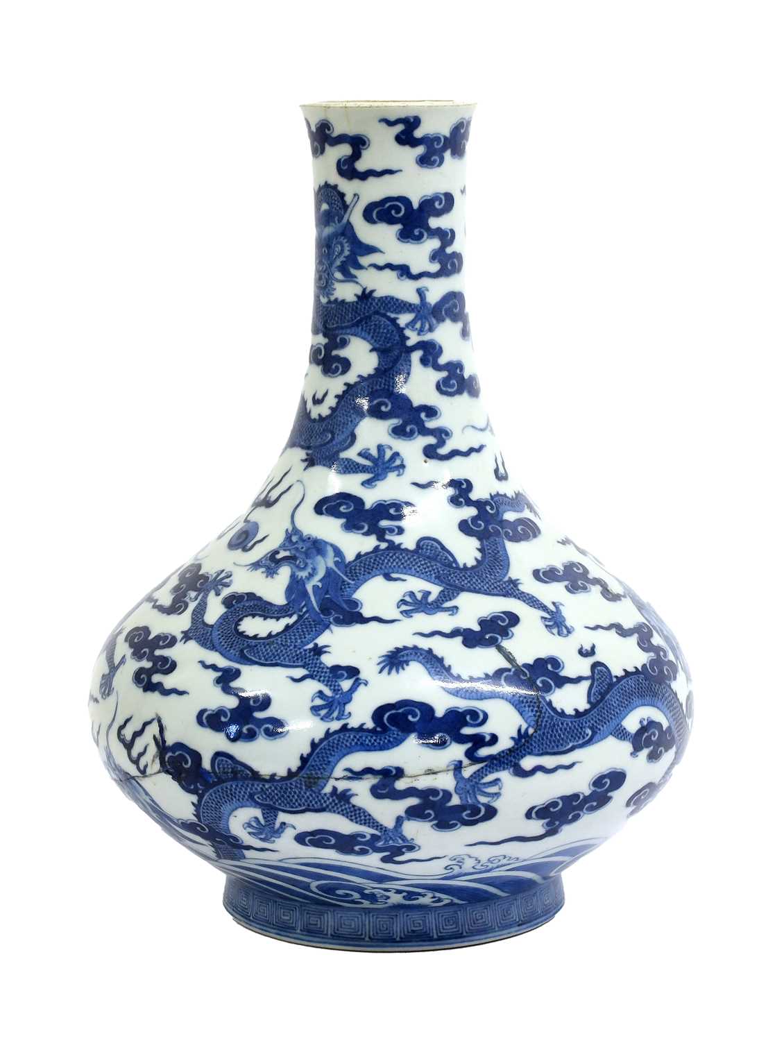 Lot 14 - A Chinese Porcelain Bottle Vase, Jiaqing reign...