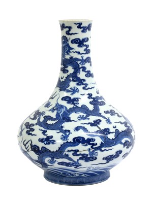 Lot A Chinese Porcelain Bottle Vase, Jiaqing reign...