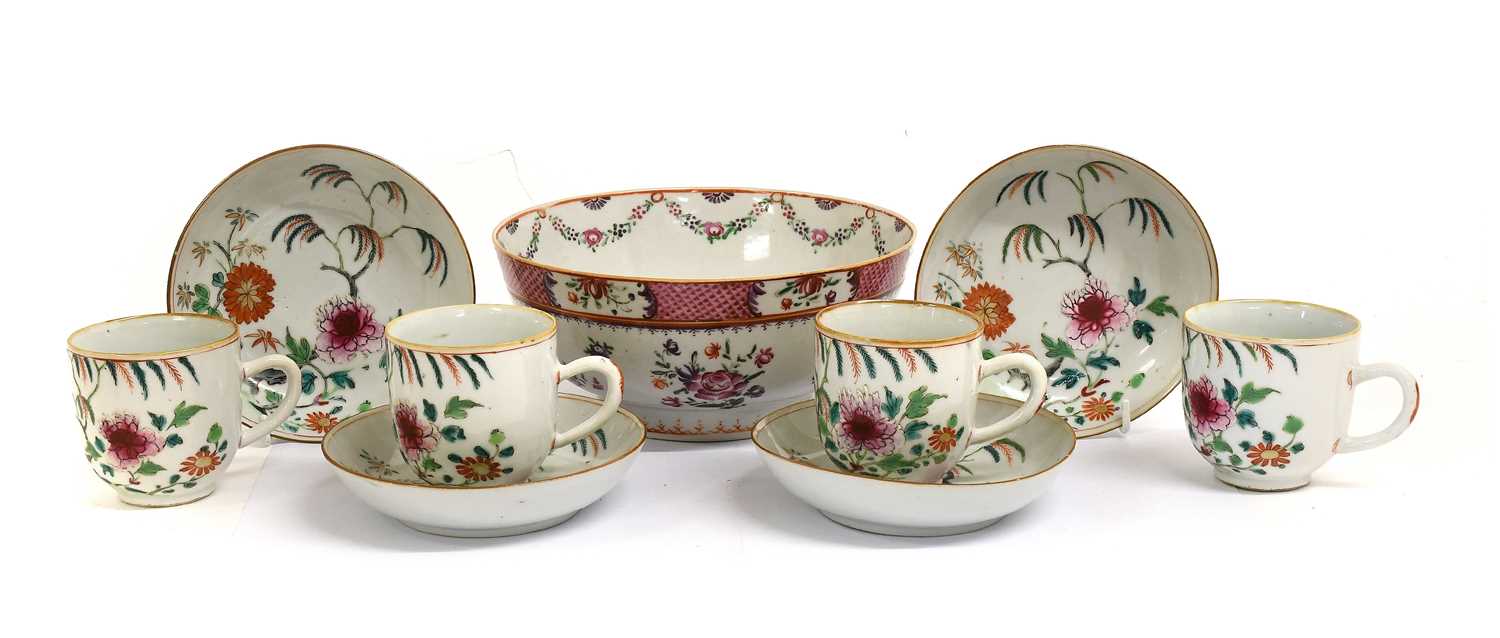 Lot 37 - A Set of Four Chinese Porcelain Coffee Cups...