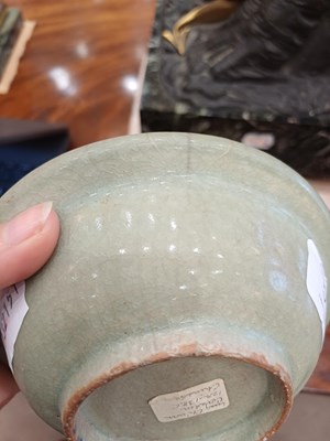 Lot 55 - A Longquan Celedon Marriage Dish, Southern...