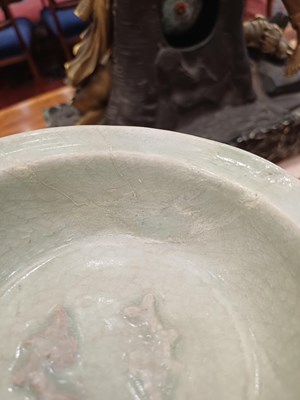 Lot 55 - A Longquan Celedon Marriage Dish, Southern...