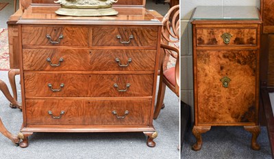 Lot 1354 - A Queen Anne Style Walnut Four-Height Bedroom...
