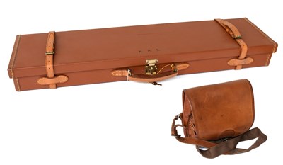Lot 343 - A Brady Leather Shotgun Case, the hinged cover...