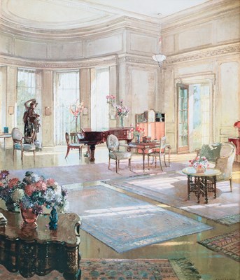 Lot 1048 - After Hans D Richter "Maud Allens Music Room"...