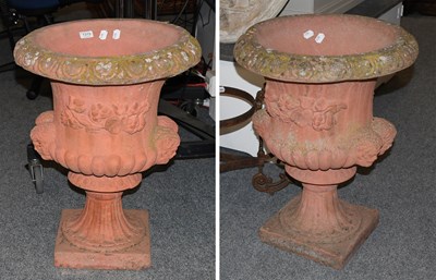 Lot 1315 - A Pair of Sandford Stone Garden Urns, of...