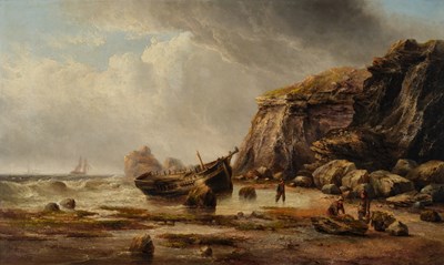 Lot 1076 - Henry Redmore (1820-1887) "Saltwick Bay,...