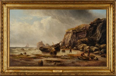 Lot 1076 - Henry Redmore (1820-1887) "Saltwick Bay,...