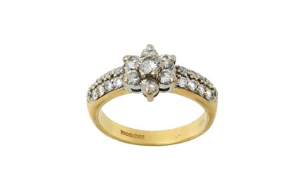 Lot 2312 - An 18 Carat Gold Diamond Cluster Ring the...