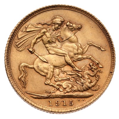 Lot 217 - George V, Sovereign 1915; extremely fine