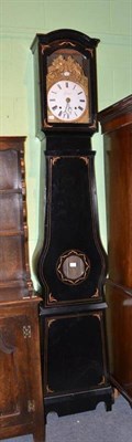 Lot 287 - An ebonised Comtoise striking longcase clock