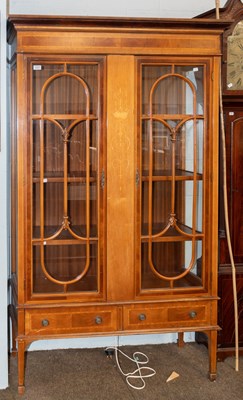 Lot 1356 - A Reproduction Inlaid and Crossbanded Mahogany...