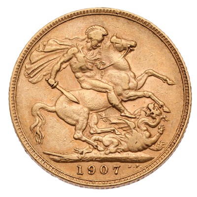 Lot 135 - Edward VII, Sovereign 1907, (Marsh 179,...