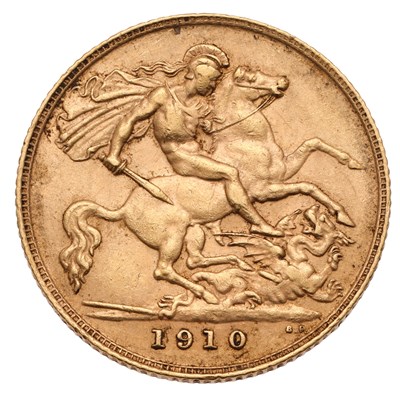 Lot 151 - Edward VII, Half Sovereign 1910, (Marsh 513, S....
