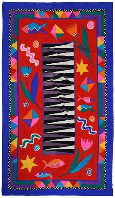 Lot 2012 - Circa 1980s Sian Tucker Hand Painted Wall...