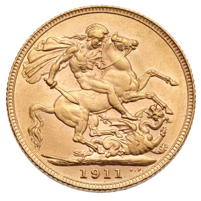 Lot 154 - George V, Sovereign 1911, (Marsh 213, S.3996),...