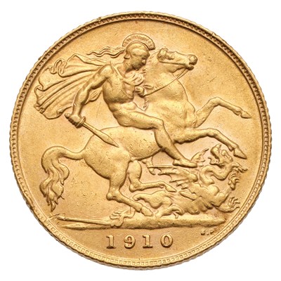 Lot 150 - Edward VII, Half Sovereign 1910, (Marsh 513, S....