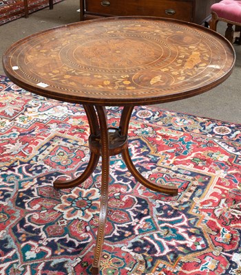 Lot 1354 - A 19th Century Marquetry and Chequered-Inlaid...