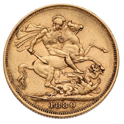 Lot 57 - Victoria, Sovereign 1880M, Melbourne Mint, St....