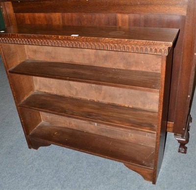 Lot 298 - A 1940's oak open bookcase